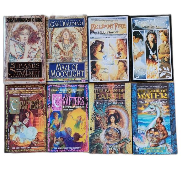 Lot of 8 Fantasy and Magic Books by Baudine, Snyder, Stasheff, Kellogg Paperback - Picture 1 of 6